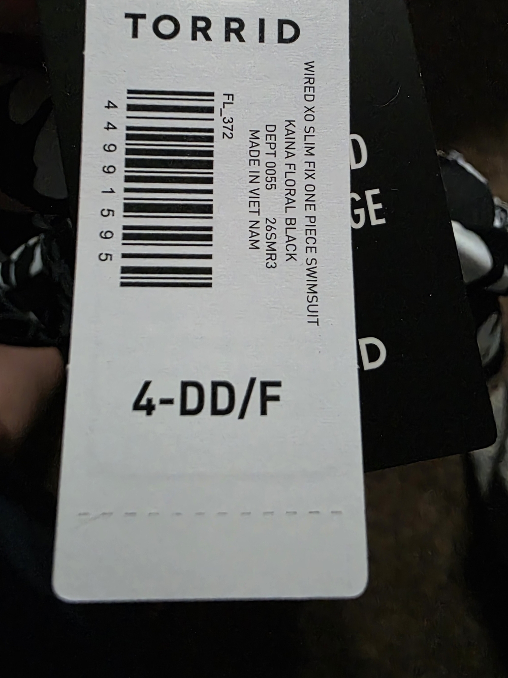 Torrid Black & White Floral Lace-Up One-Piece Swimsuit - Picture 5 of 5